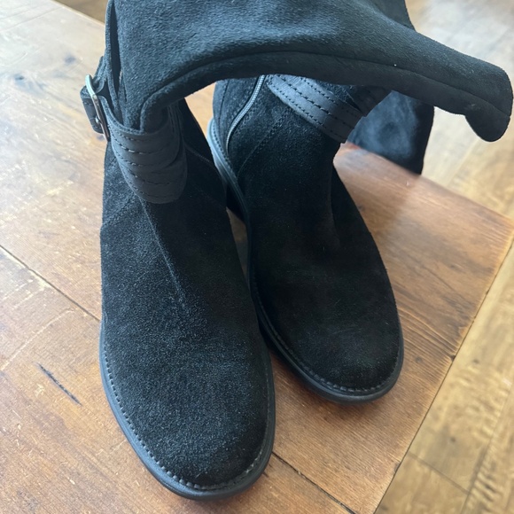 Clarks Tall Black Suede Boots - Picture 4 of 6